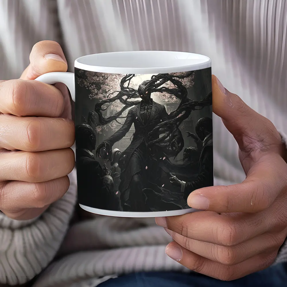 Dark Entity Cherry Blossom Gothic Fantasy Art – Mugs