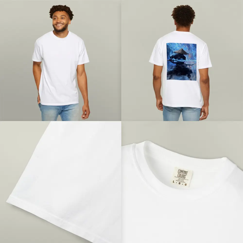 Samurai Warrior Blue Energy Storm Art – T-Shirts