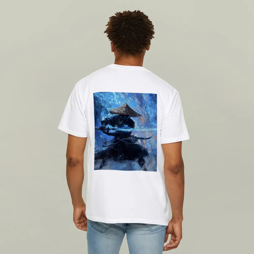 Samurai Warrior Blue Energy Storm Art – T-Shirts