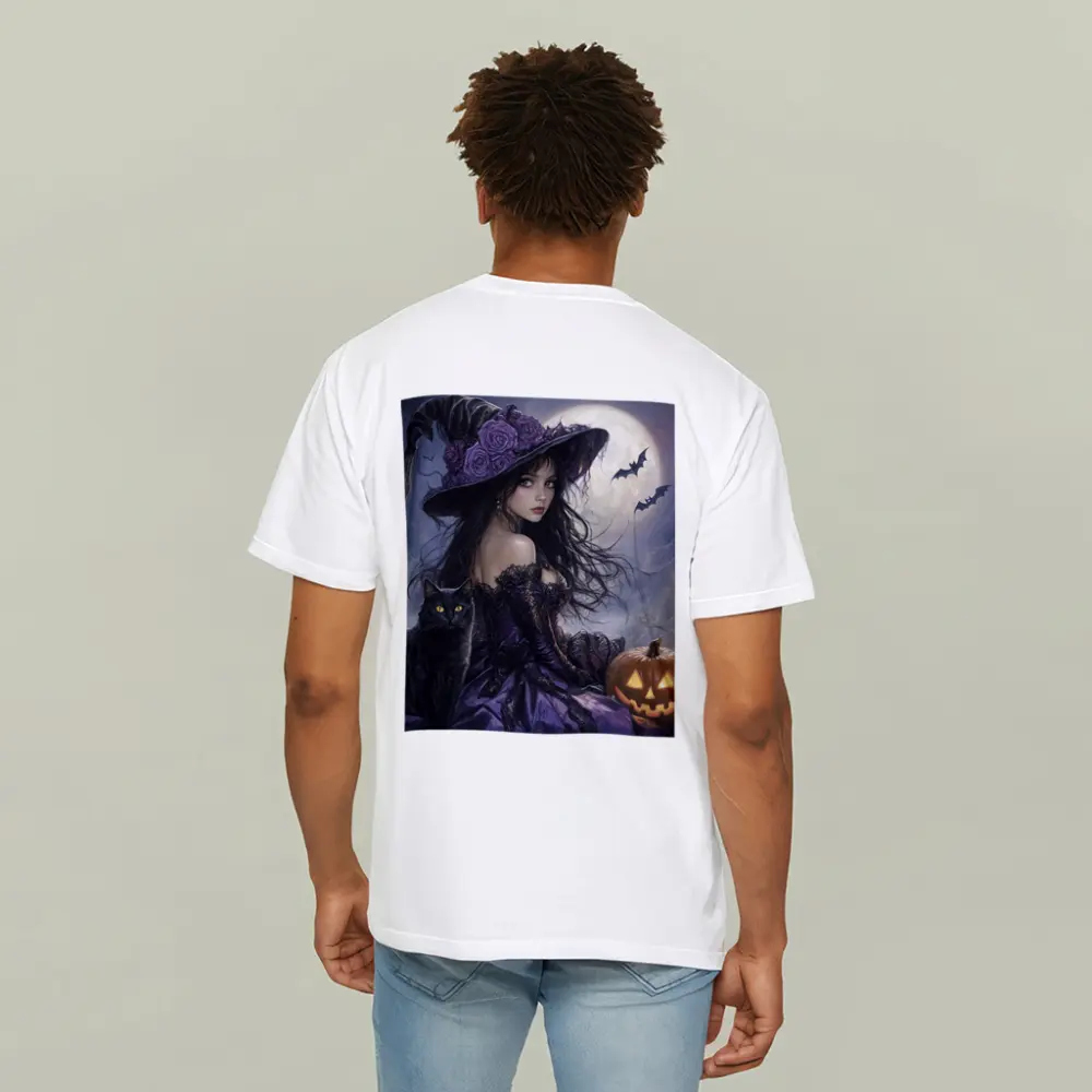 Halloween Witch Black Cat Full Moon – T-Shirts