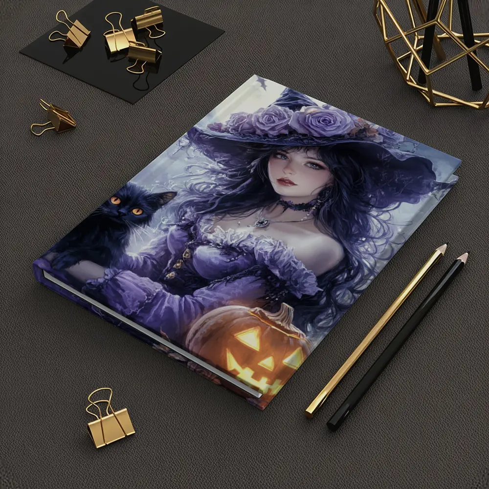 Anime Witch Black Cat Halloween Moon – Notebooks