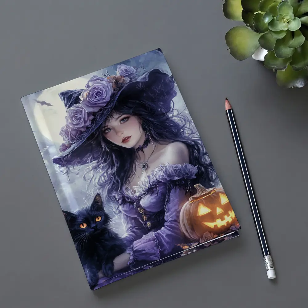 Anime Witch Black Cat Halloween Moon – Notebooks