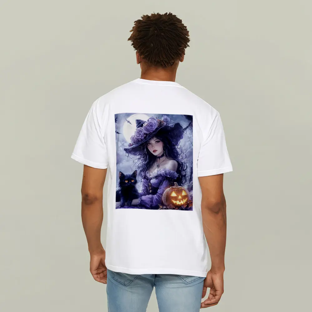 Anime Witch Black Cat Halloween Moon – T-Shirts