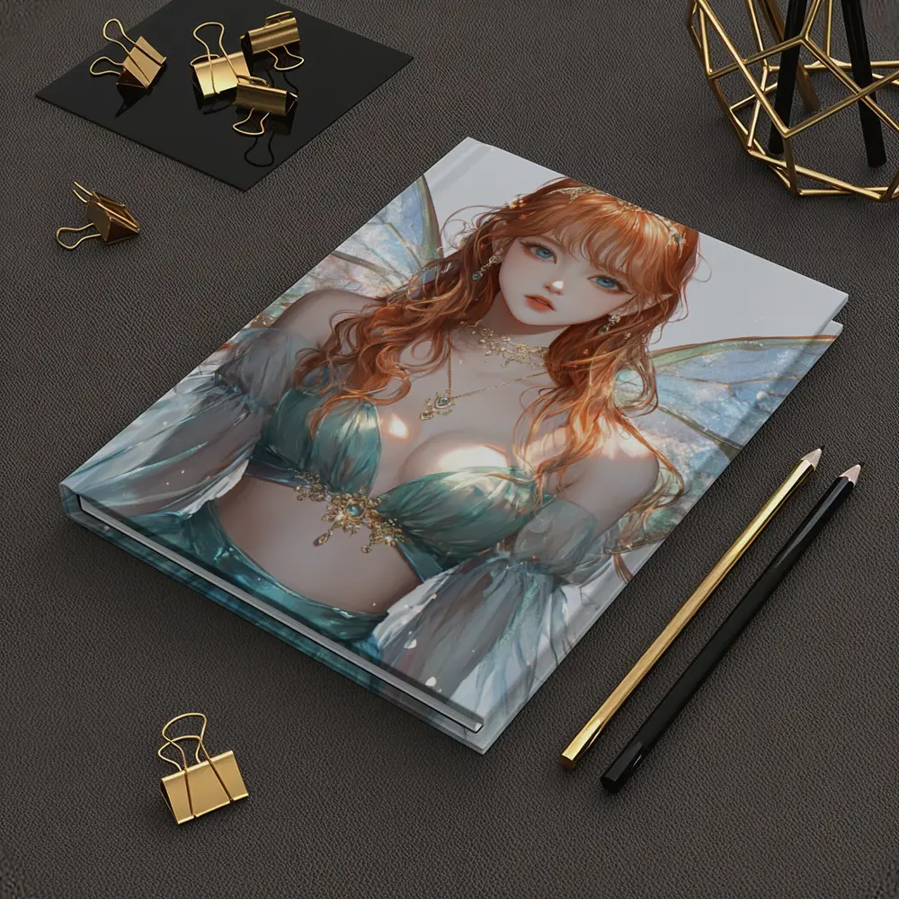 Anime Fairy Girl Iridescent Wings Fantasy Art – Notebooks