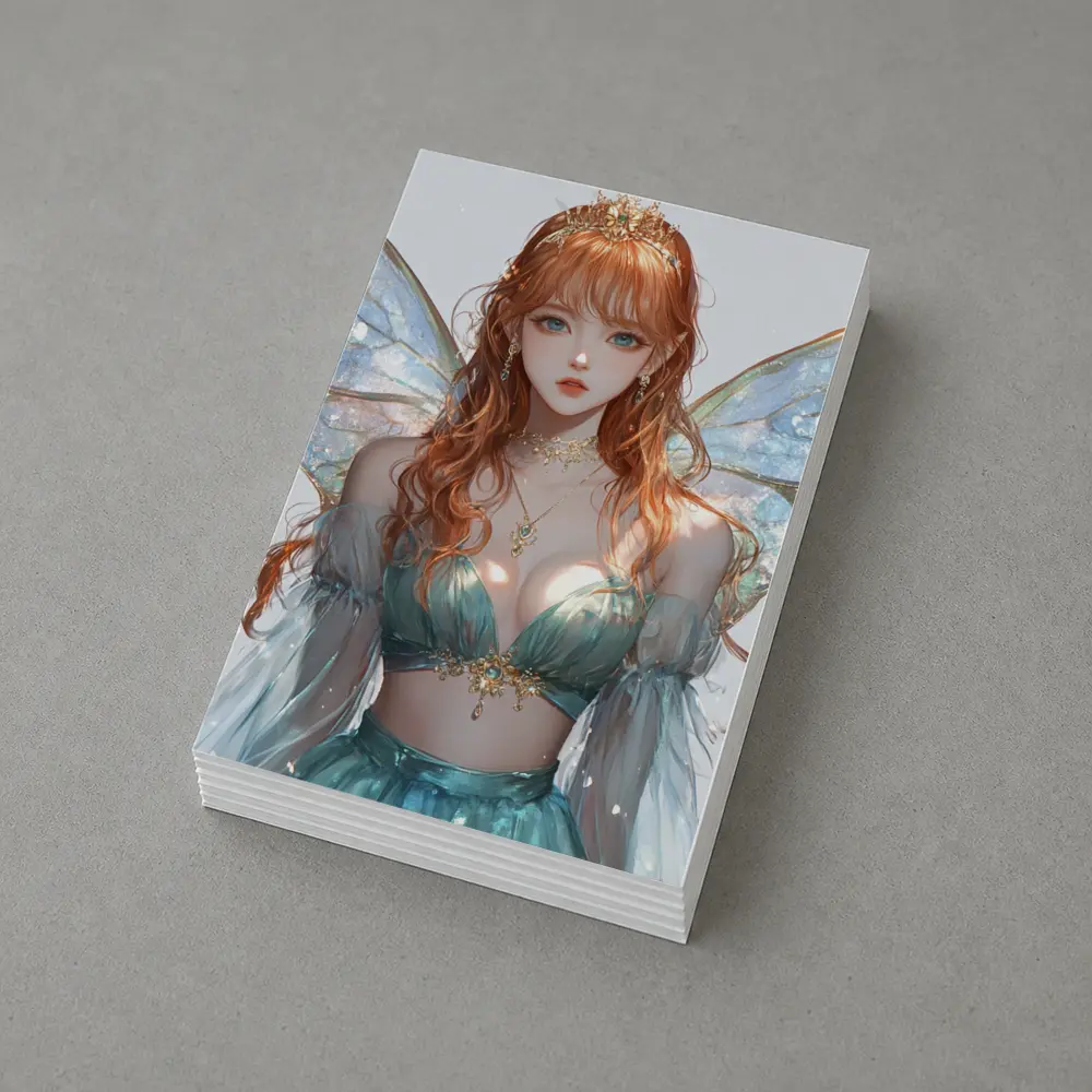 Anime Fairy Girl Iridescent Wings Fantasy Art – Postcards