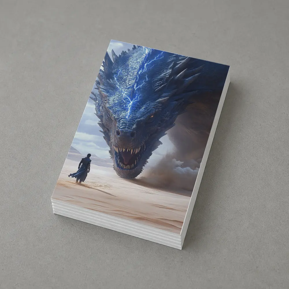 Dragon and Warrior in Desert Sands – Postcards