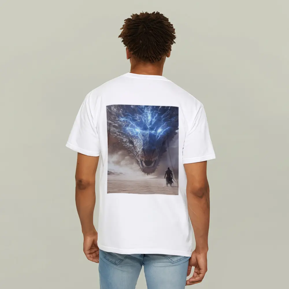 Lightning Dragon Warrior Desert Fantasy Art – T-Shirts