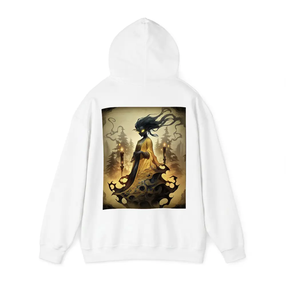 Dark Spirit Figure Glowing Eyes Forest Fantasy – Hoodies