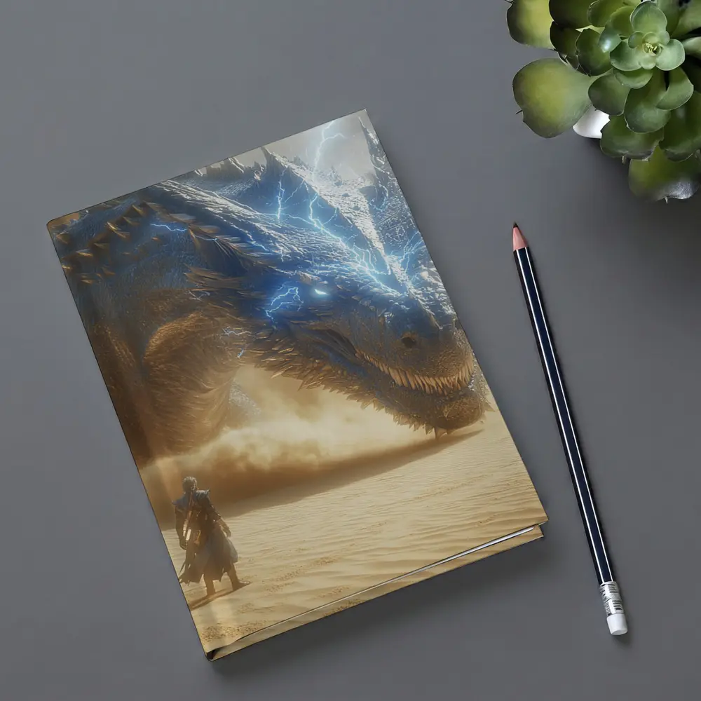Blue Lightning Dragon Warrior Desert Confrontation – Notebooks