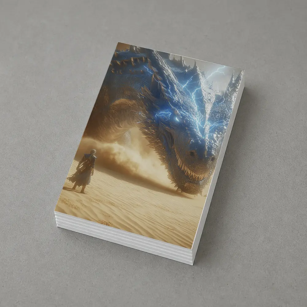 Blue Lightning Dragon Warrior Desert Confrontation – Postcards