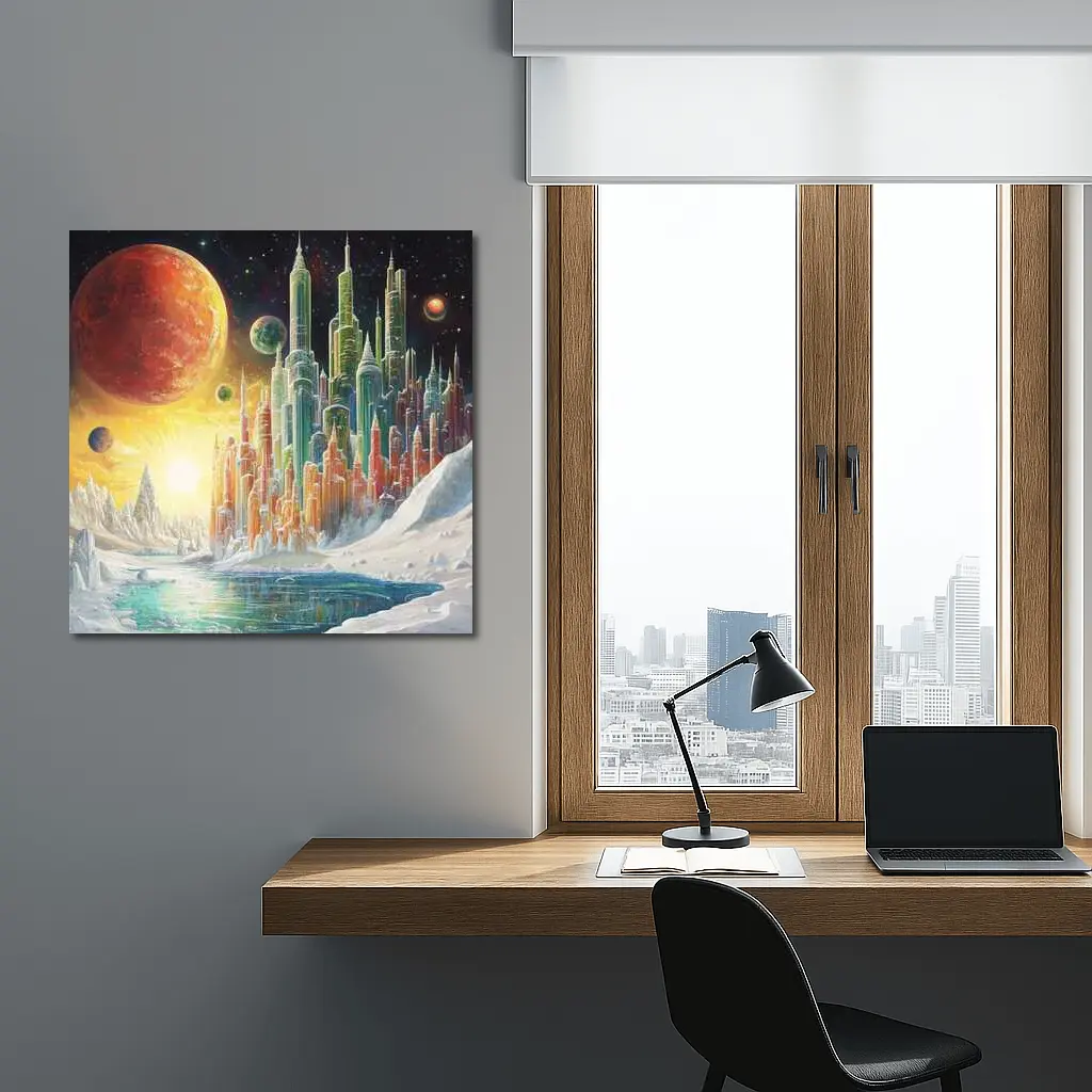 Futuristic City Alien Planet Space Art – Wall Art