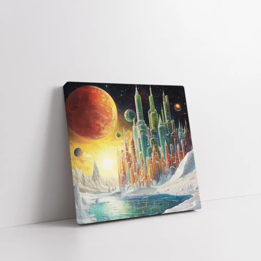Futuristic City Alien Planet Space Art – Wall Art