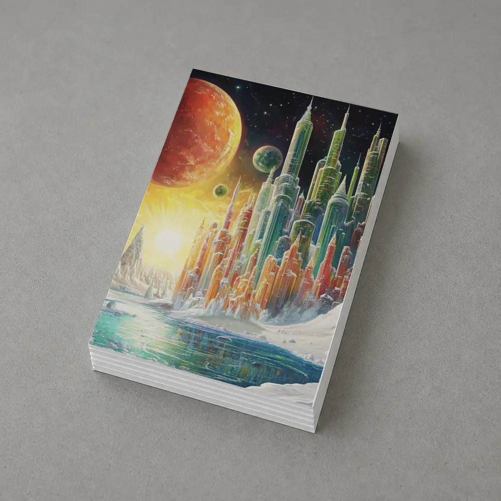 Futuristic City Alien Planet Space Art – Postcards