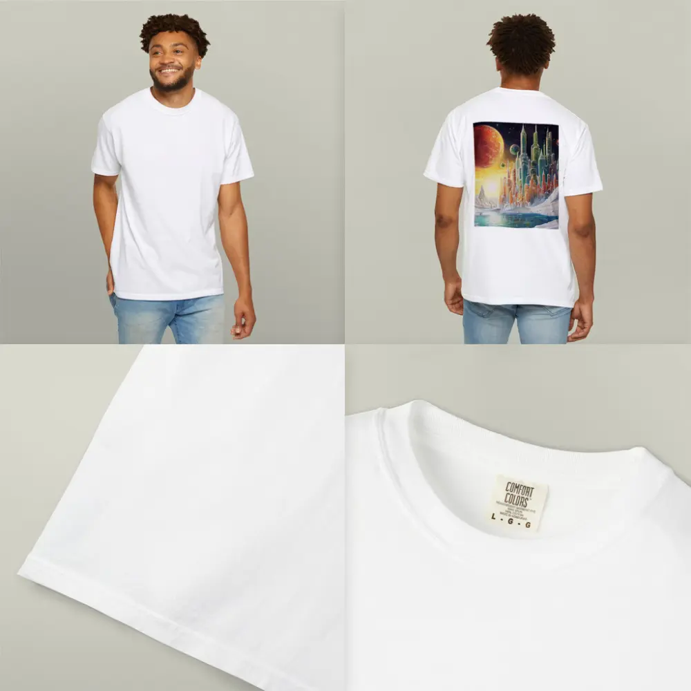 Futuristic City Alien Planet Space Art – T-Shirts