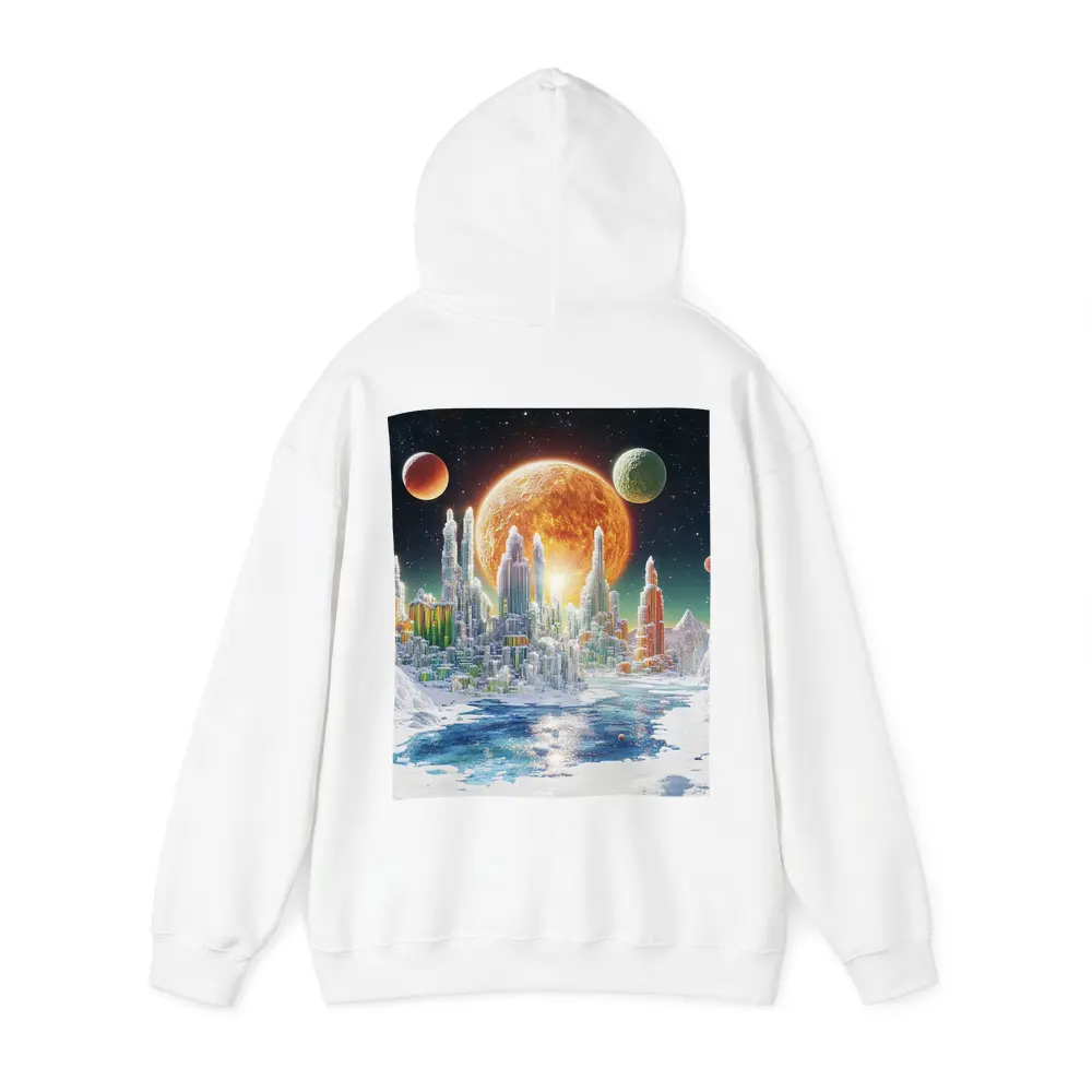 Alien Crystal City Frozen Planet Space – Hoodies