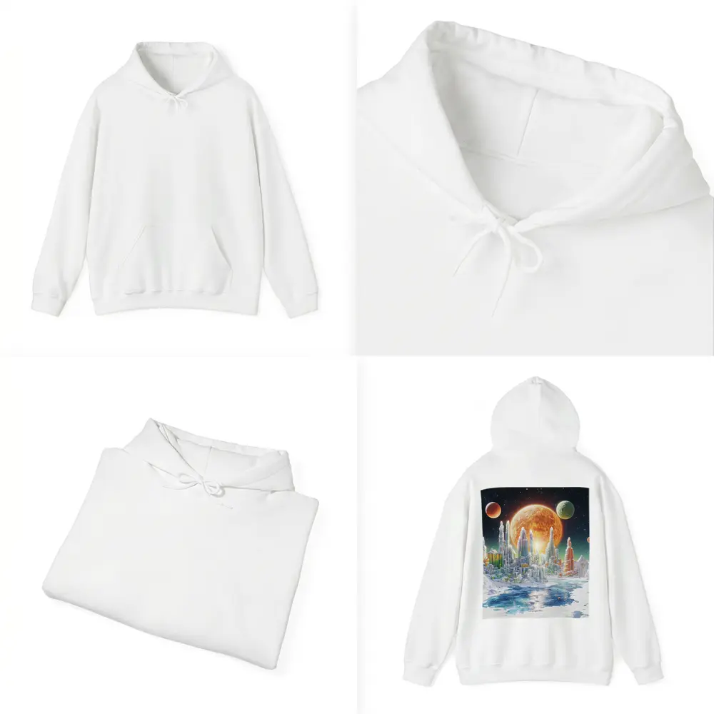 Alien Crystal City Frozen Planet Space – Hoodies