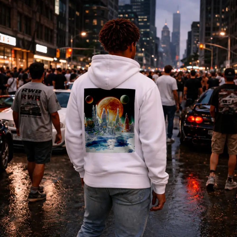 Alien Crystal City Frozen Planet Space – Hoodies
