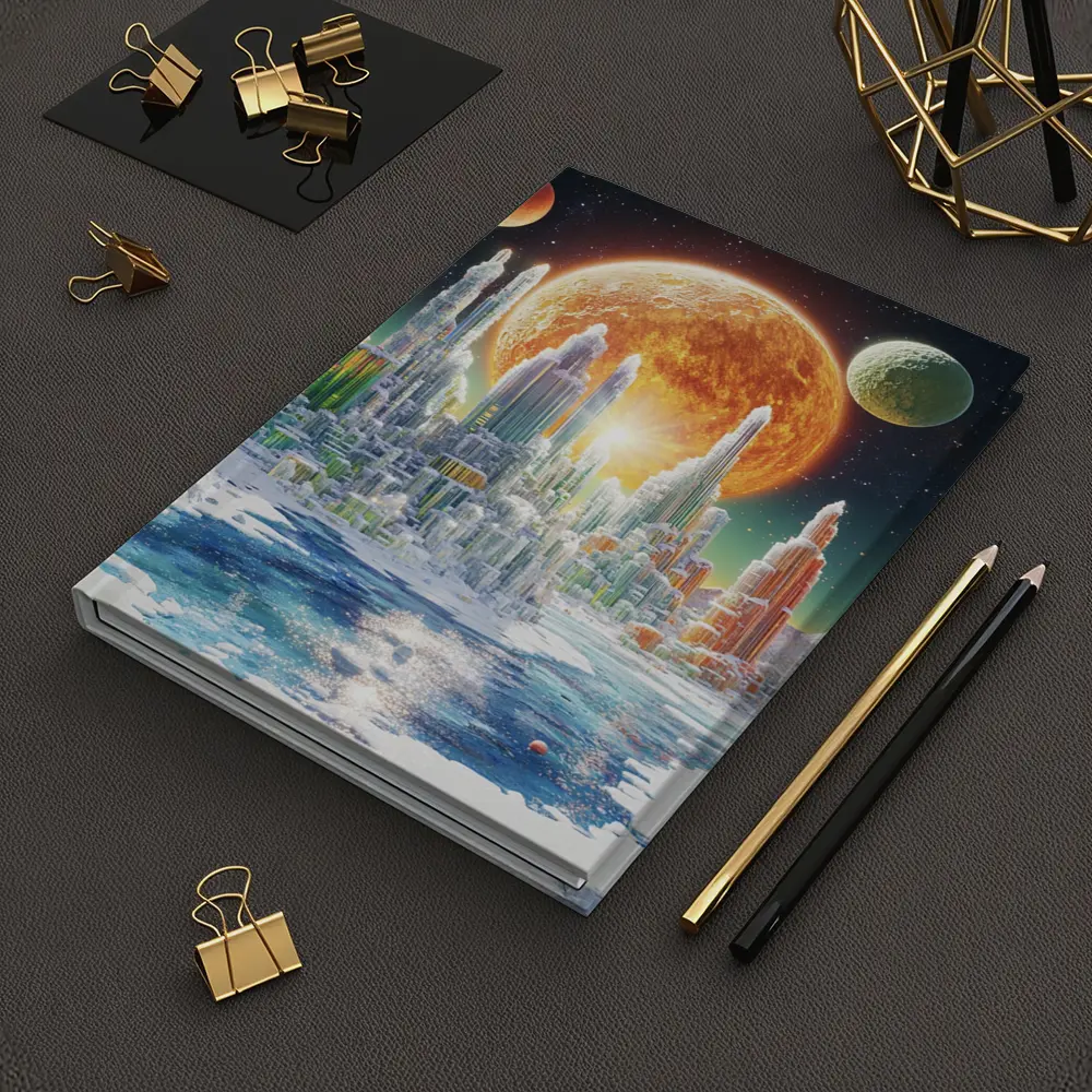 Alien Crystal City Frozen Planet Space – Notebooks