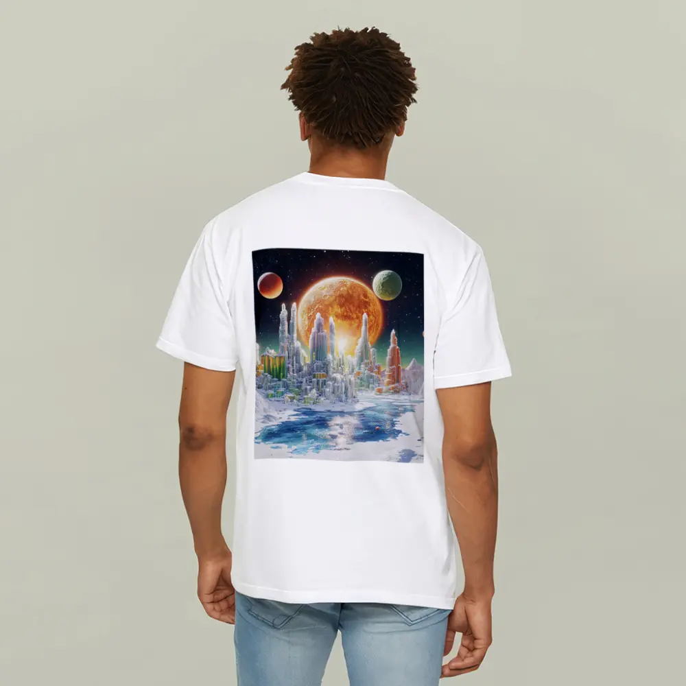Alien Crystal City Frozen Planet Space – T-Shirts