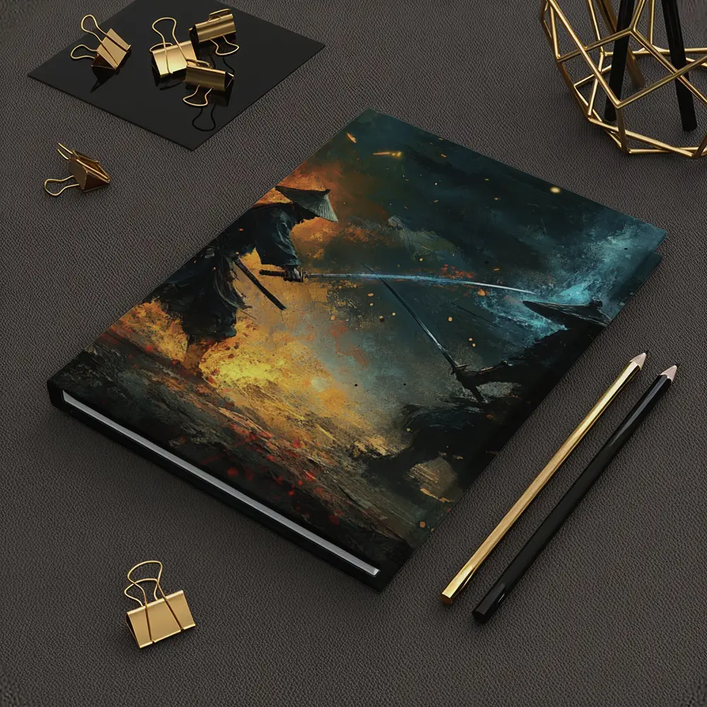 Two Samurai Duel Fire Dark Battle – Notebooks