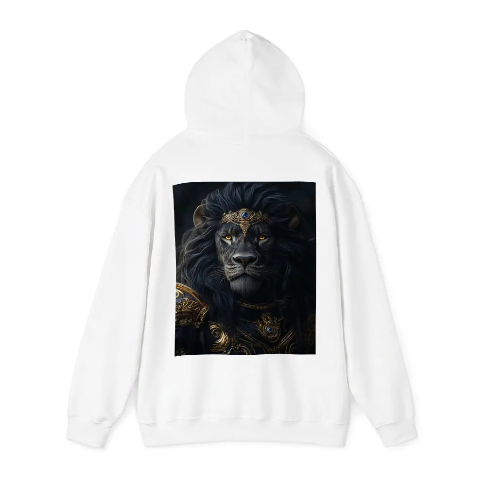 Dark Lion King Gold Armor Fantasy Portrait – Hoodies
