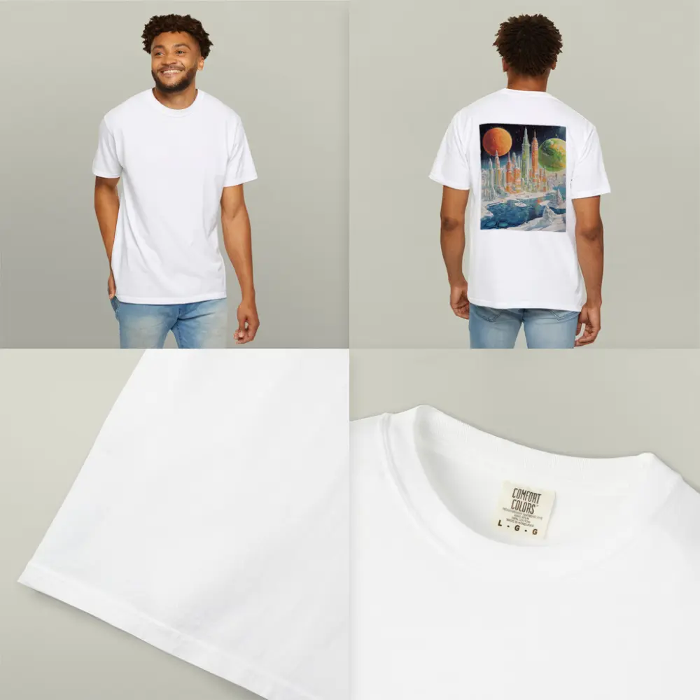Retro Sci Fi Futuristic City Space Planets – T-Shirts