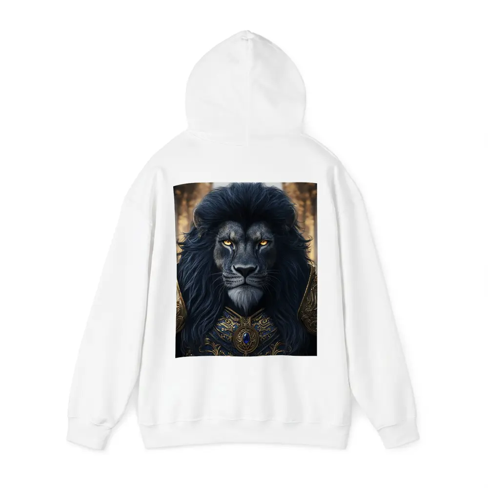 Dark Lion Warrior in Golden Armor Fantasy – Hoodies