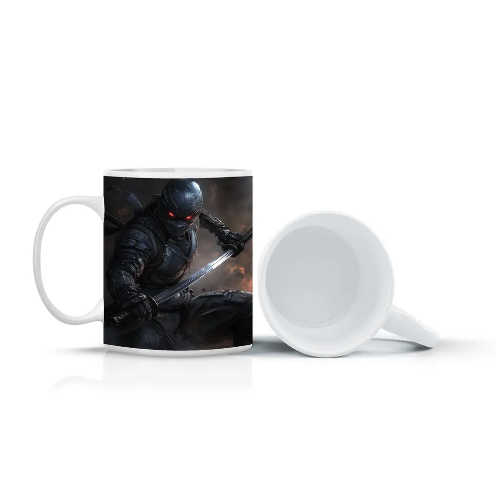 Dark Ninja Warrior Red Eyes Smoke Battle – Mugs