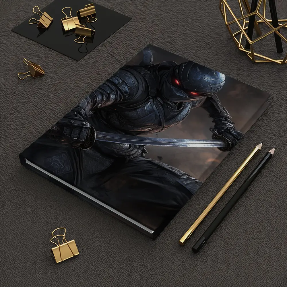 Dark Ninja Warrior Red Eyes Smoke Battle – Notebooks