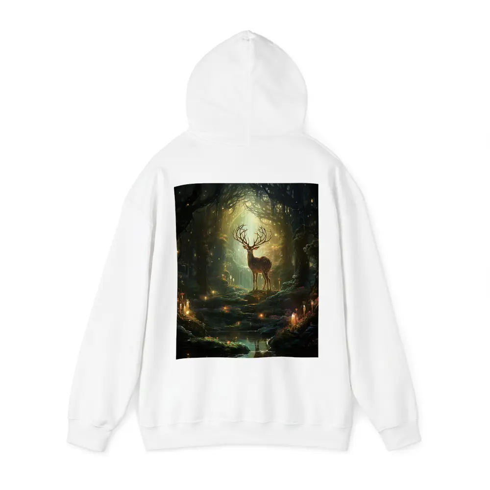 Magical Deer Standing In Enchanted Forest – Hoodies