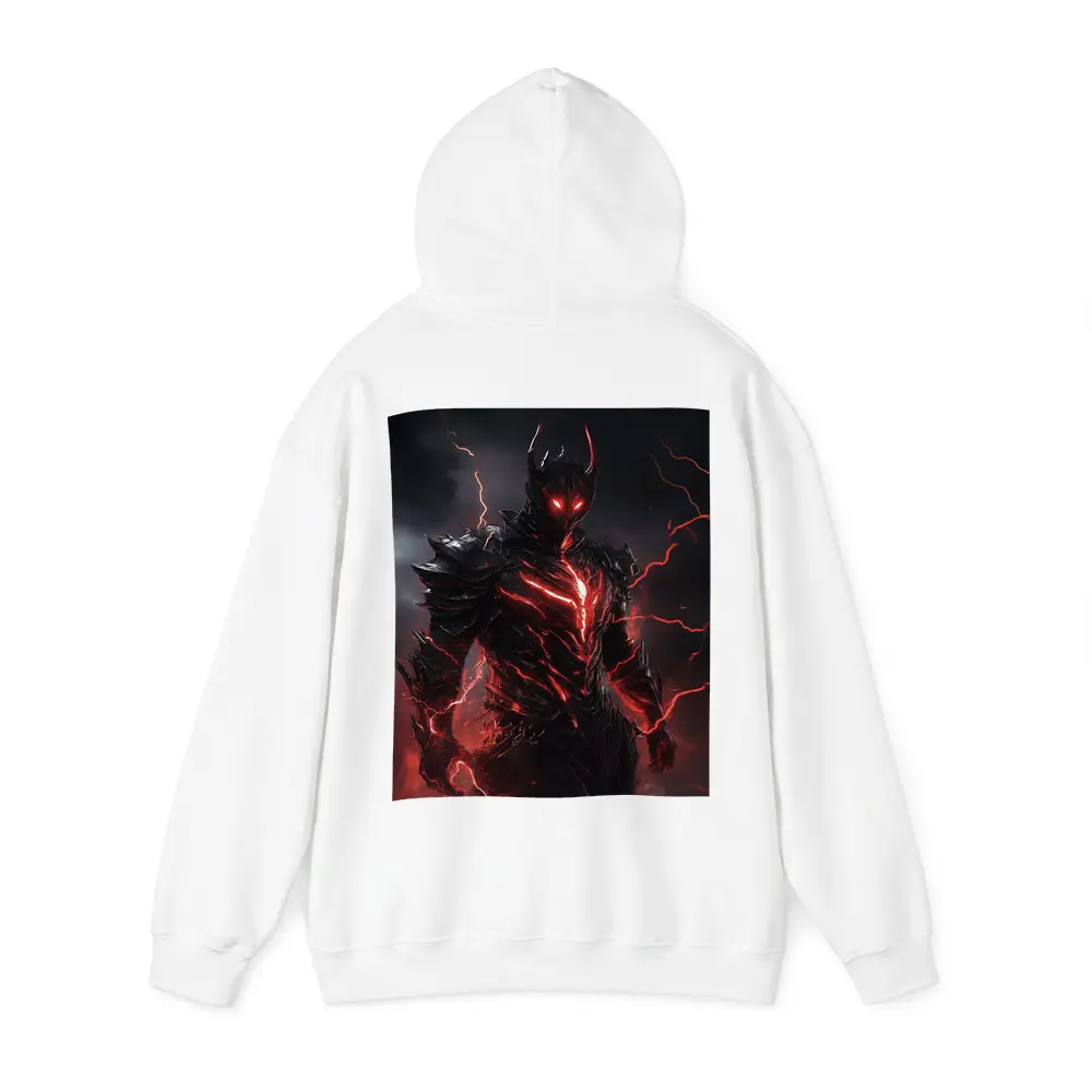 Dark Armored Warrior Red Lightning Storm – Hoodies
