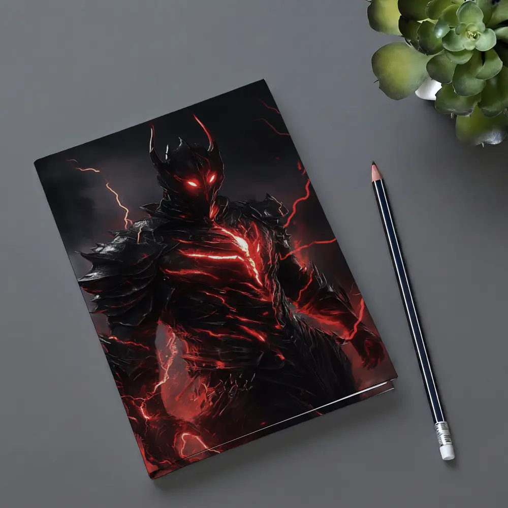 Dark Armored Warrior Red Lightning Storm – Notebooks