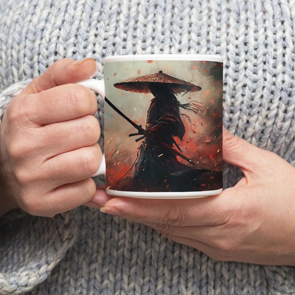 Samurai Warrior With Katana Ember Storm – Mugs