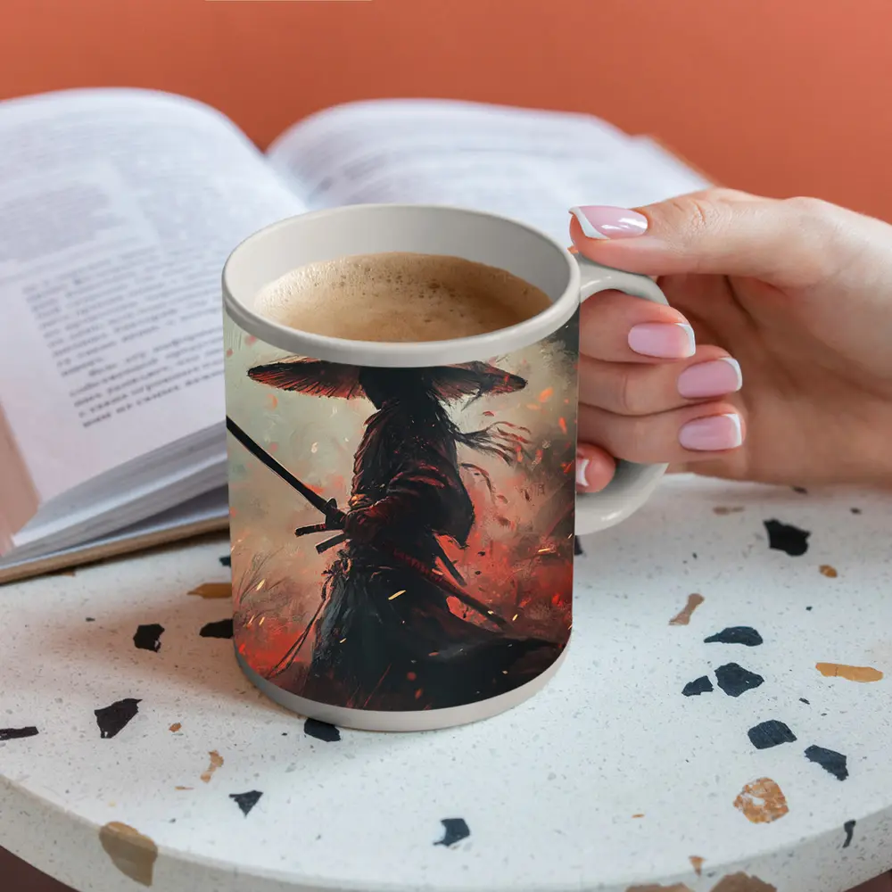 Samurai Warrior With Katana Ember Storm – Mugs