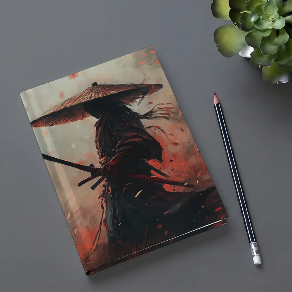 Samurai Warrior With Katana Ember Storm – Notebooks