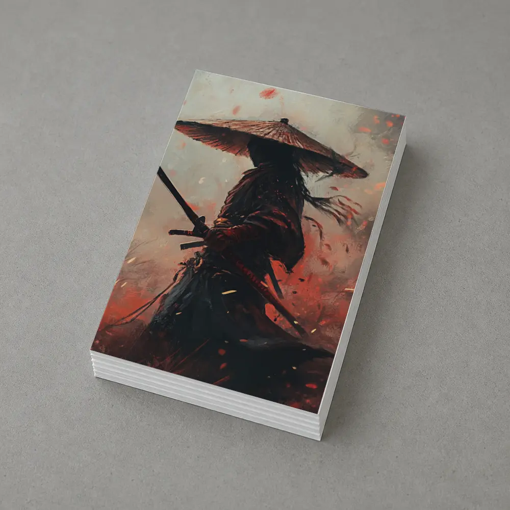 Samurai Warrior With Katana Ember Storm – Postcards