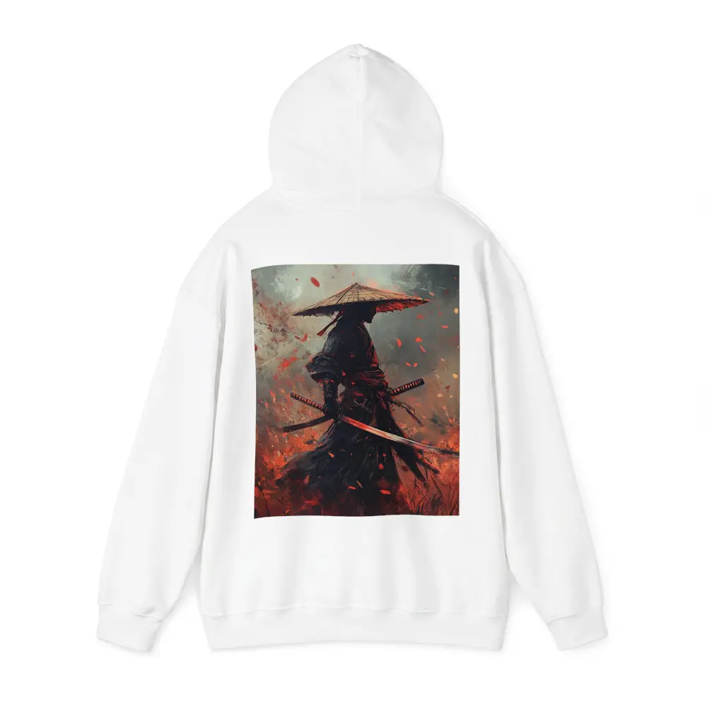 Samurai Warrior Dark Fire Petals Art – Hoodies