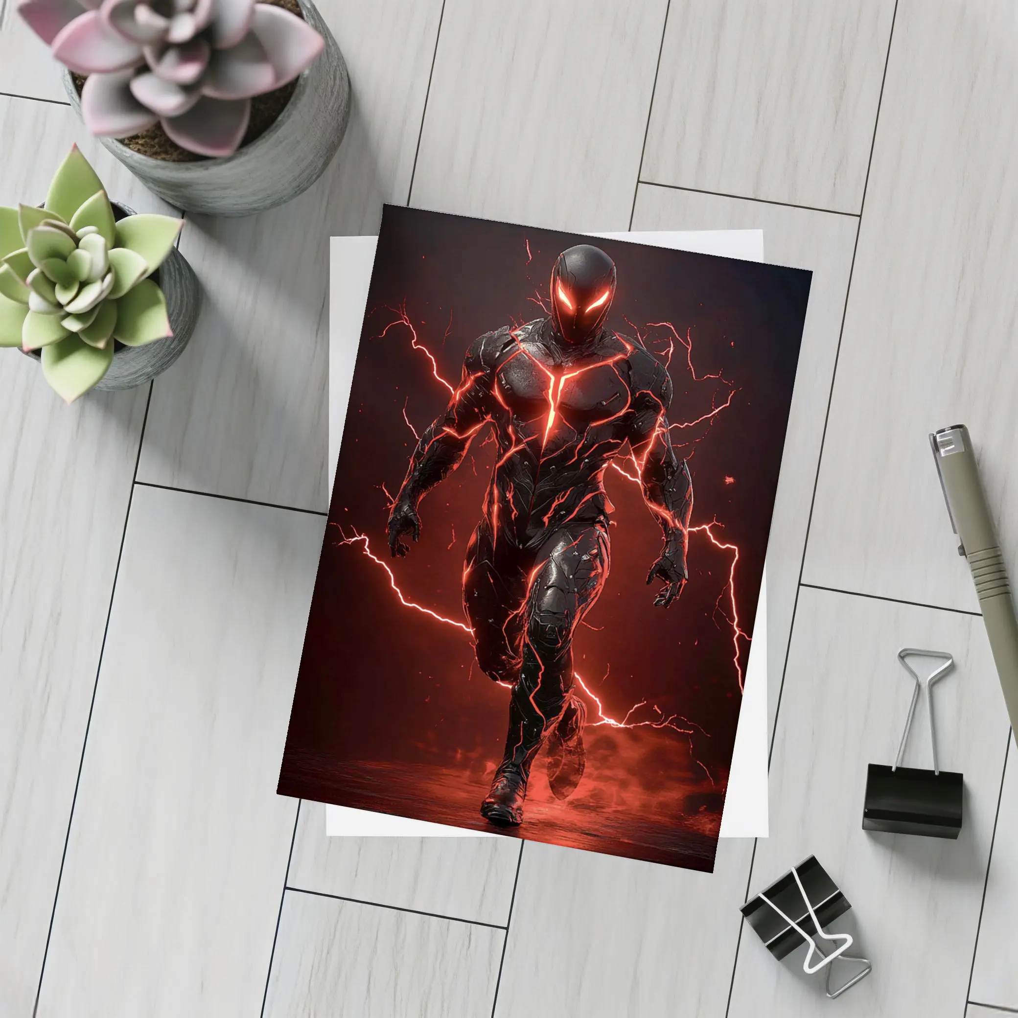 Dark Armored Hero Red Lightning Storm – Postcards