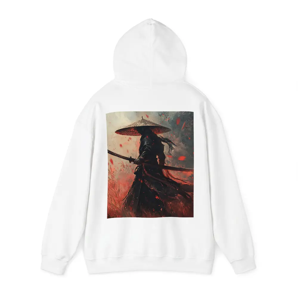 Samurai Warrior Red Petals Dark Art – Hoodies