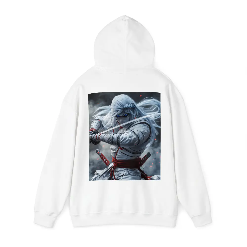White Ninja Warrior Dual Katana Smoke – Hoodies