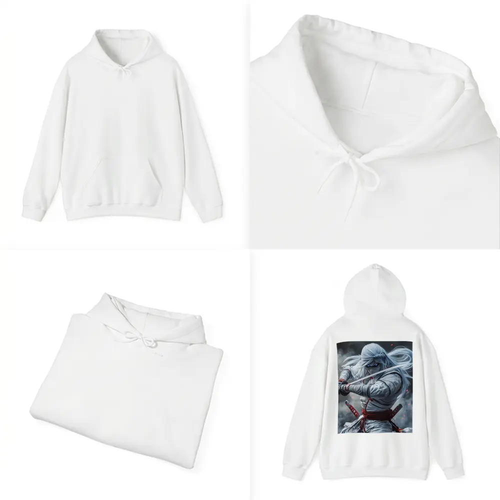 White Ninja Warrior Dual Katana Smoke – Hoodies