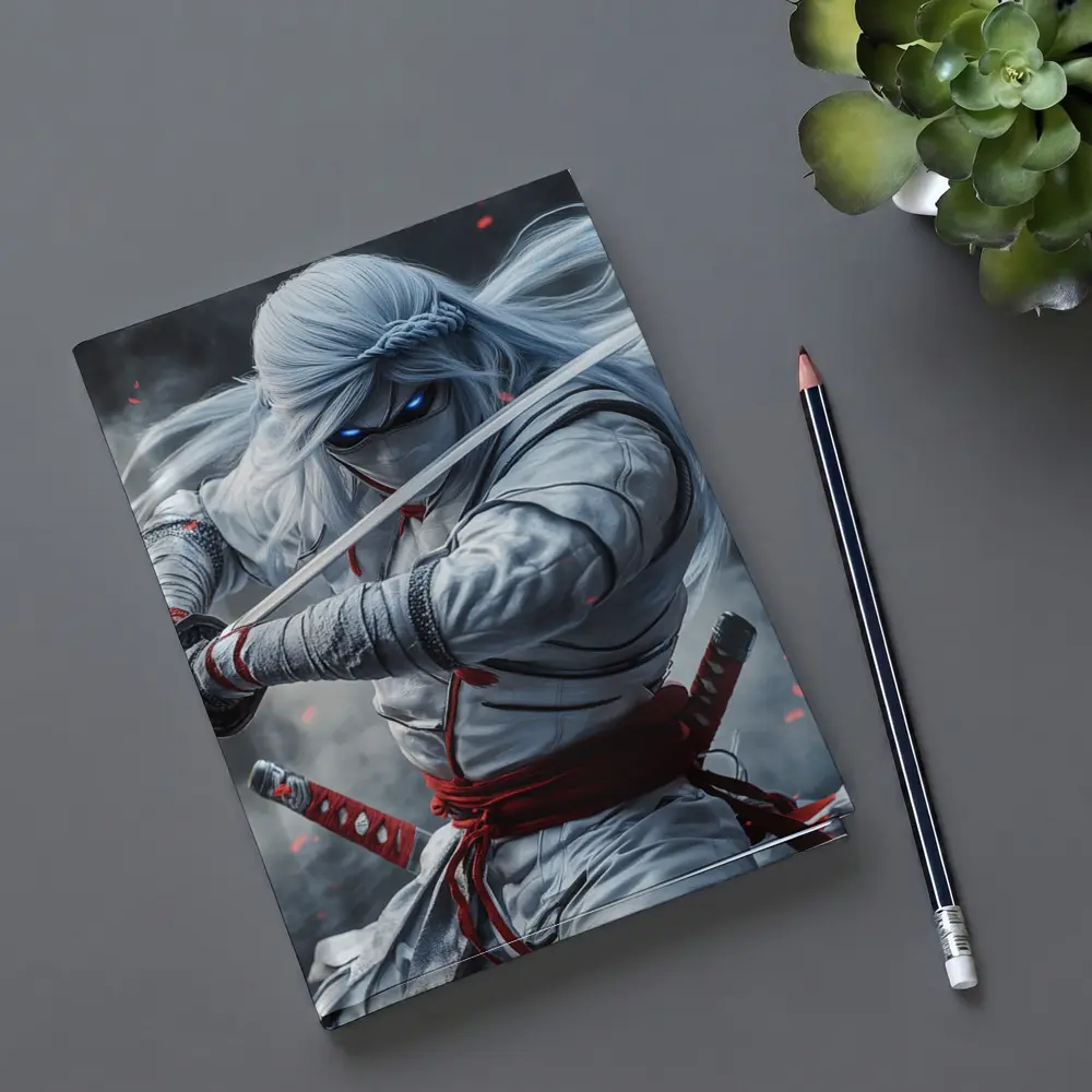 White Ninja Warrior Dual Katana Smoke – Notebooks