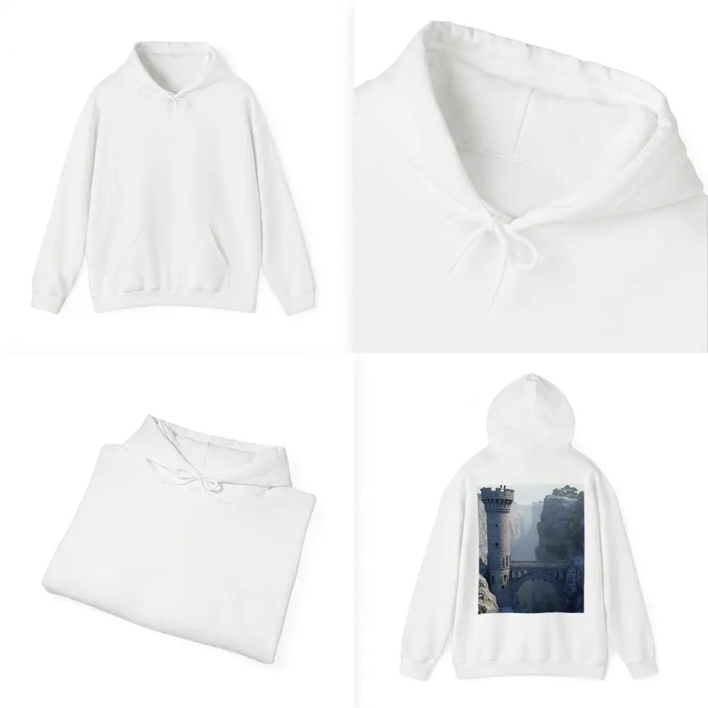 Medieval Stone Tower Bridge Canyon Mist – Hoodies
