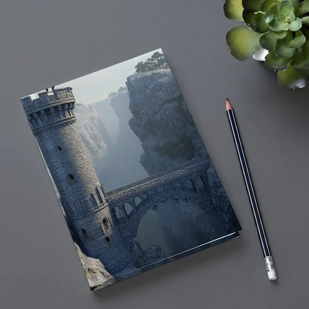 Medieval Stone Tower Bridge Canyon Mist – Notebooks