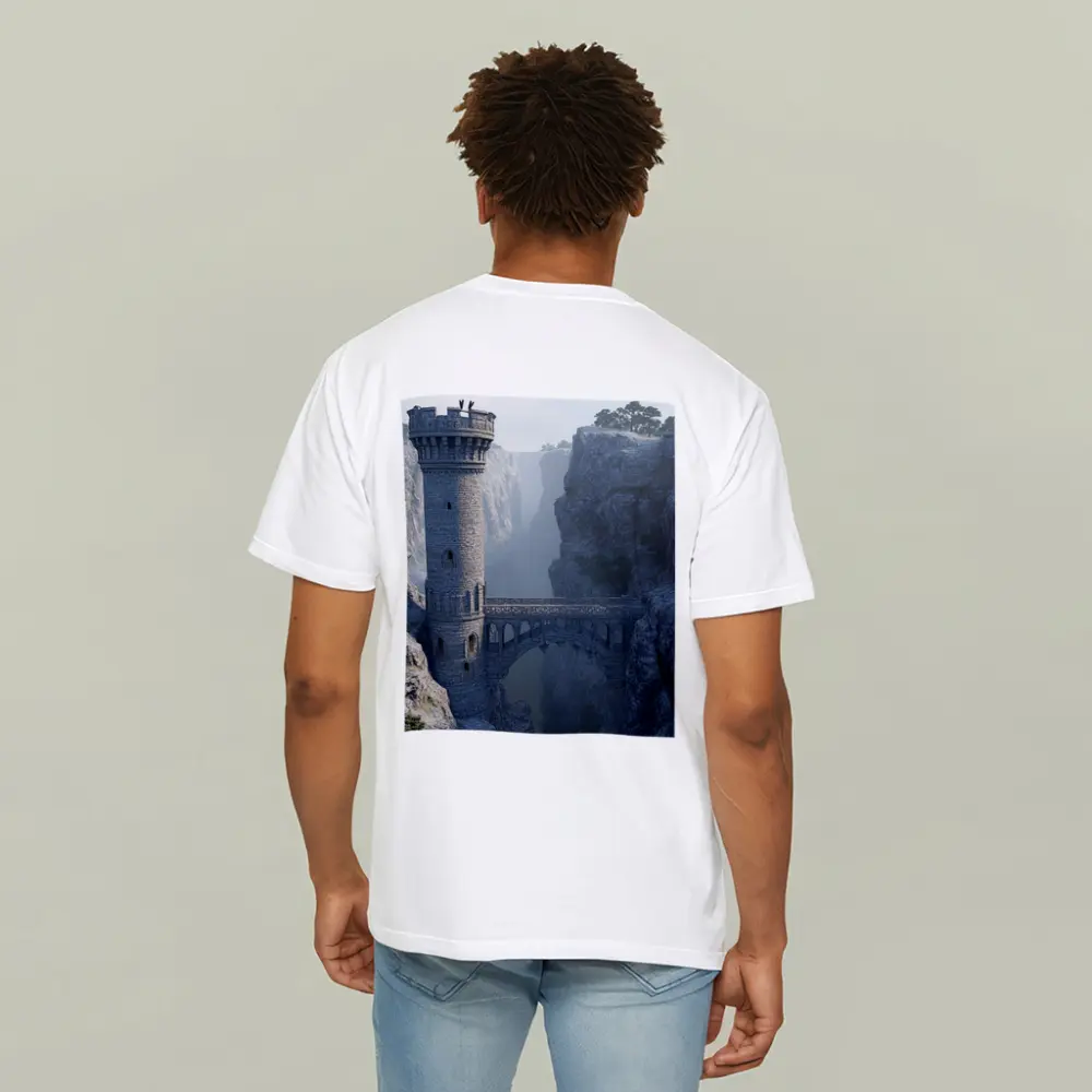 Medieval Stone Tower Bridge Canyon Mist – T-Shirts