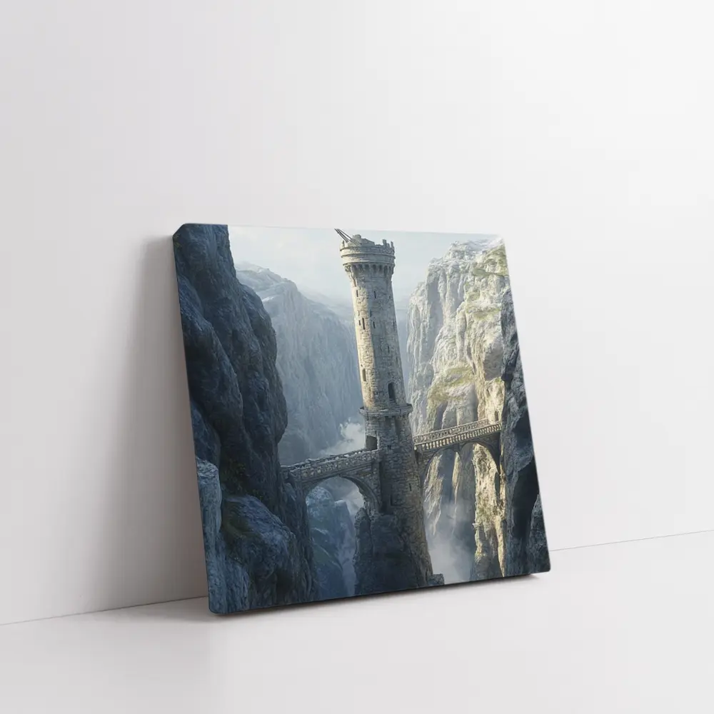 Stone Tower Bridge Canyon Fantasy Art – Wall Art