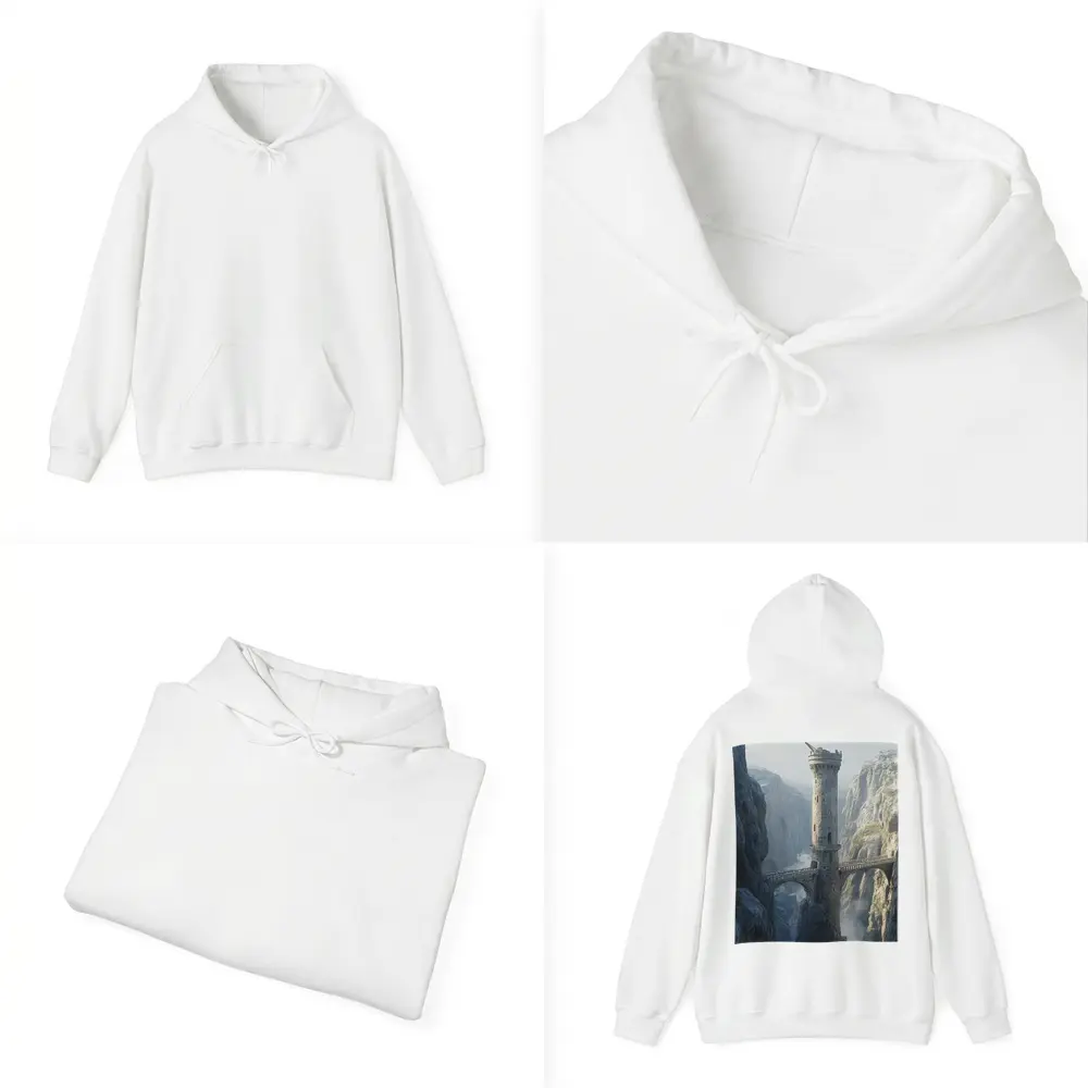 Stone Tower Bridge Canyon Fantasy Art – Hoodies