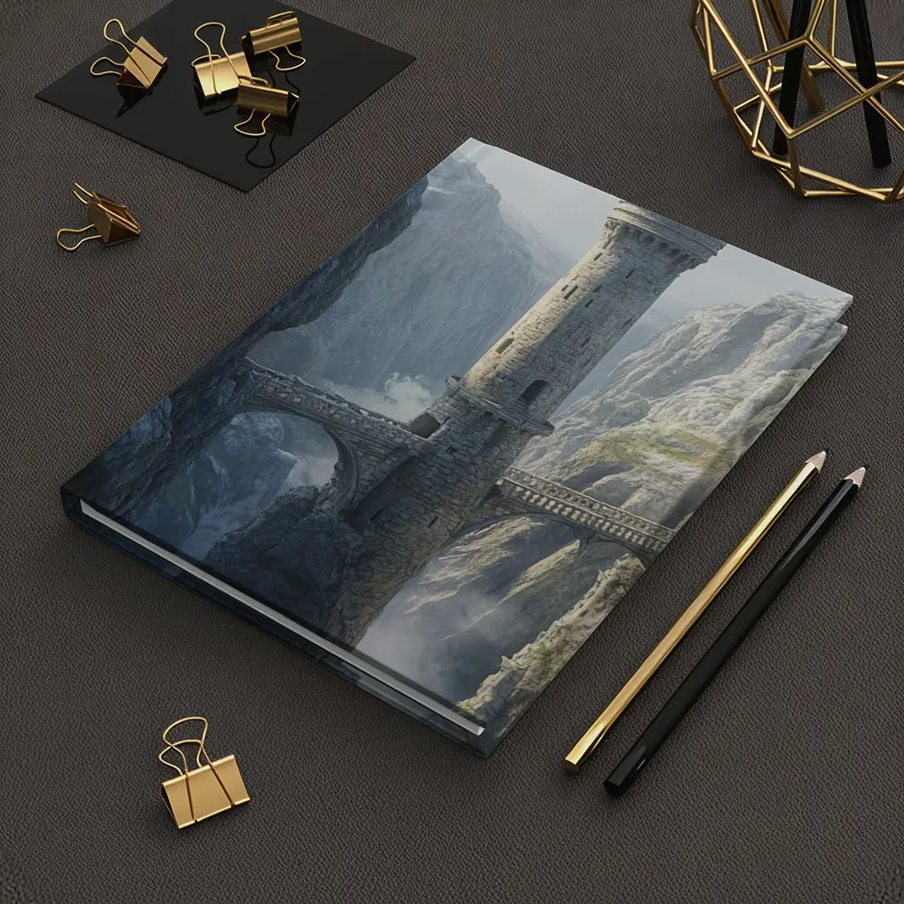 Stone Tower Bridge Canyon Fantasy Art – Notebooks
