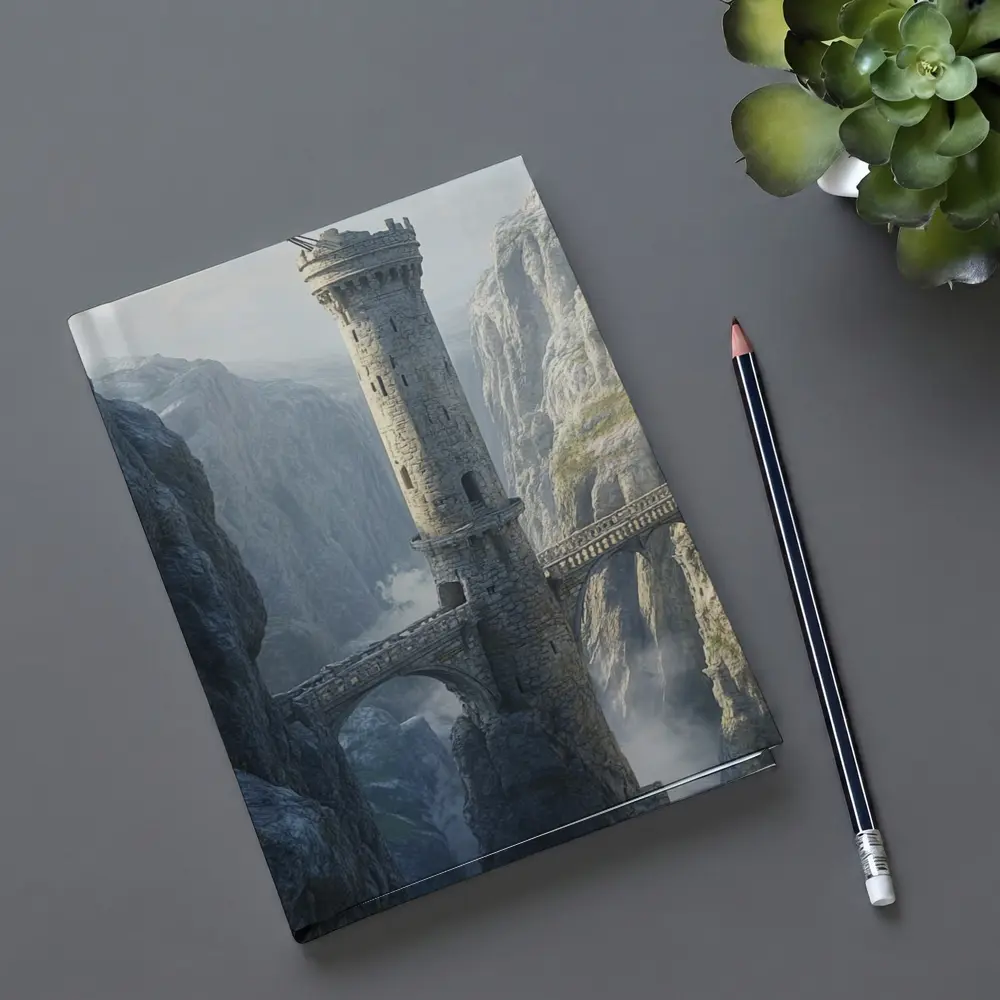 Stone Tower Bridge Canyon Fantasy Art – Notebooks