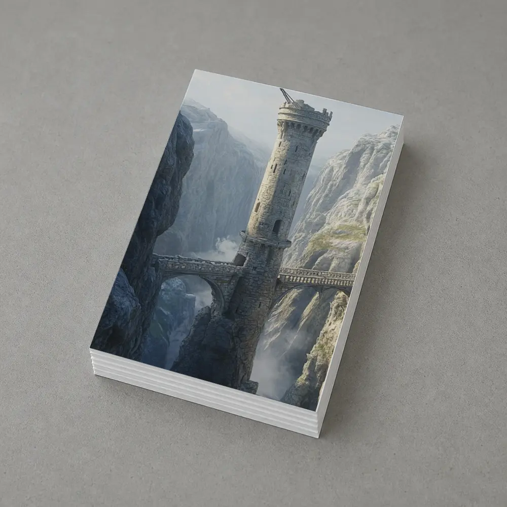 Stone Tower Bridge Canyon Fantasy Art – Postcards